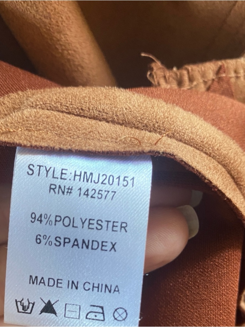 Haute Monde Women's Faux Suede Open Front Jacket in Cognac Size M - Picture 3 of 12